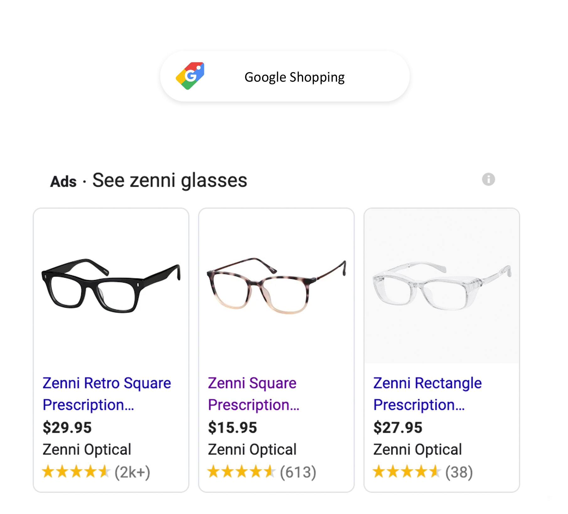 google shopping star ratings